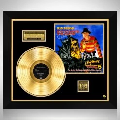 RARE-T Ready To Ship! - Iron Maiden Bring Your Daughter To The Slaughter Gold LP Limited Signature Edition Custom Frame Ready To Ship! 48 Hour Shipping!