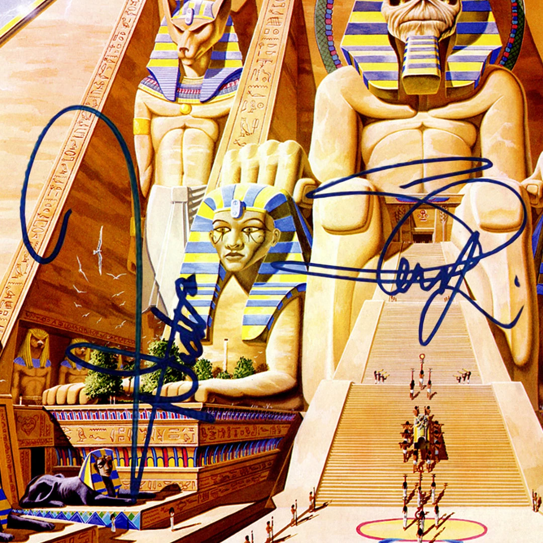 RARE-T Limited Edition Frames Iron Maiden Powerslave Platinum LP Limited Signature Edition Studio Licensed Custom Frame 3 RARE-T Limited Edition Frames Iron Maiden Powerslave Platinum LP Limited Signature Edition Studio Licensed Custom Frame