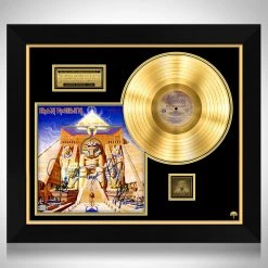 RARE-T Limited Edition Frames Iron Maiden Powerslave Gold LP Limited Signature Edition Studio Licensed Custom Frame
