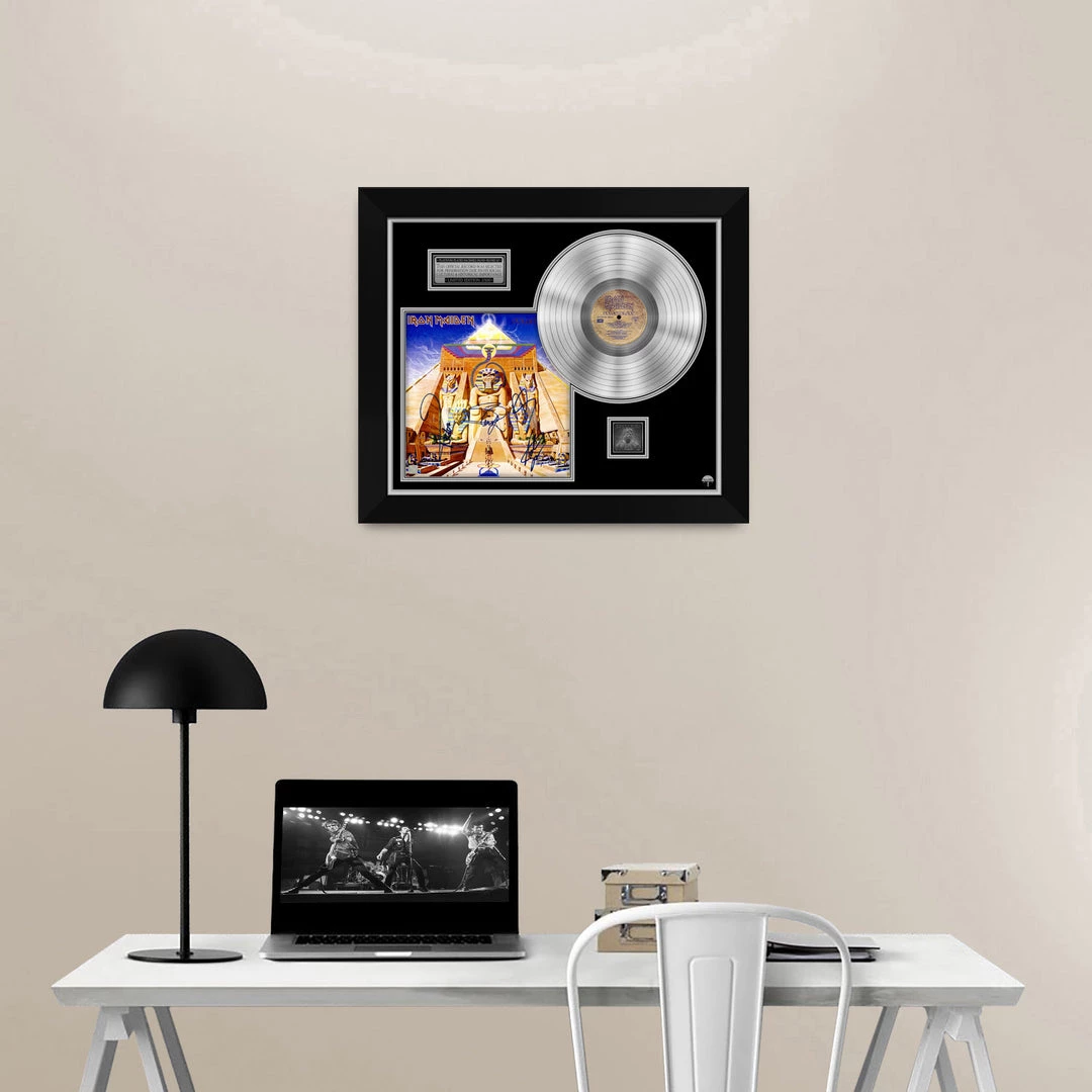 RARE-T Limited Edition Frames Iron Maiden Powerslave Platinum LP Limited Signature Edition Studio Licensed Custom Frame 6 RARE-T Limited Edition Frames Iron Maiden Powerslave Platinum LP Limited Signature Edition Studio Licensed Custom Frame
