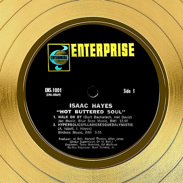 RARE-T Limited Edition Frames Isaac Hayes - Hot Buttered Soul Gold LP Limited Signature Edition Studio Licensed Custom Frame 5 RARE-T Limited Edition Frames Isaac Hayes - Hot Buttered Soul Gold LP Limited Signature Edition Studio Licensed Custom Frame