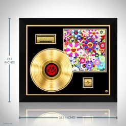 RARE-T J Balvin - Colores Gold LP Limited Signature Edition Studio Licensed Custom Frame Limited Edition Frames