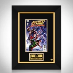 Rare-T Justice League Cry For Justice (2009) #1 Hand-Signed Comic By James Robinson & Stan Lee Custom Frame Signed Comic Memorabilia