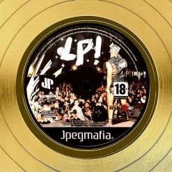 RARE-T JPEGMafia - LP! Gold LP Limited Signature Edition Studio Licensed Custom Frame Limited Edition Frames