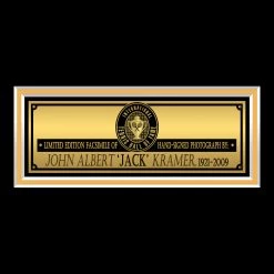 RARE-T Jack Kramer Limited Signature Edition Studio Licensed Photo Custom Frame Sports Memorabilia