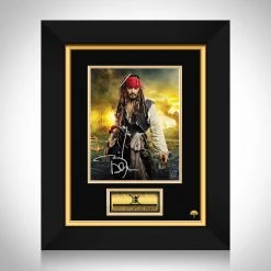 RARE-T Limited Edition Frames Pirates Of The Caribbean Captain Jack Sparrow Photo Limited Signature Edition Studio Licensed Custom Frame
