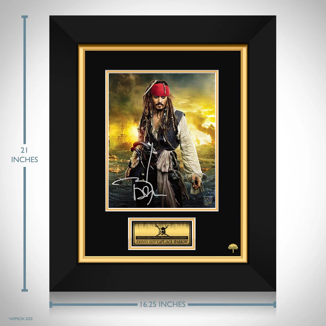 RARE-T Limited Edition Frames Pirates Of The Caribbean Captain Jack Sparrow Photo Limited Signature Edition Studio Licensed Custom Frame 4 RARE-T Limited Edition Frames Pirates Of The Caribbean Captain Jack Sparrow Photo Limited Signature Edition Studio Licensed Custom Frame