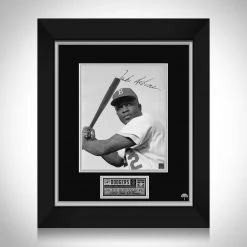 RARE-T Jackie Robinson Brooklyn Dodgers Photo Limited Signature Edition Licensed Custom Frame Sports Memorabilia