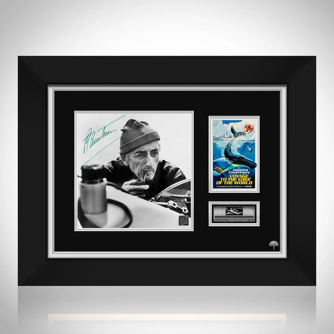 RARE-T Jacques Cousteau Photo Limited Signature Edition Studio Licensed Custom Frame 1 RARE-T Jacques Cousteau Photo Limited Signature Edition Studio Licensed Custom Frame
