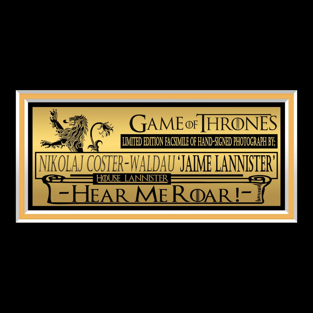 RARE-T Game Of Thrones - Jaime Lannister Photo Limited Signature Edition Studio Licensed Custom Frame 5 RARE-T Game Of Thrones - Jaime Lannister Photo Limited Signature Edition Studio Licensed Custom Frame