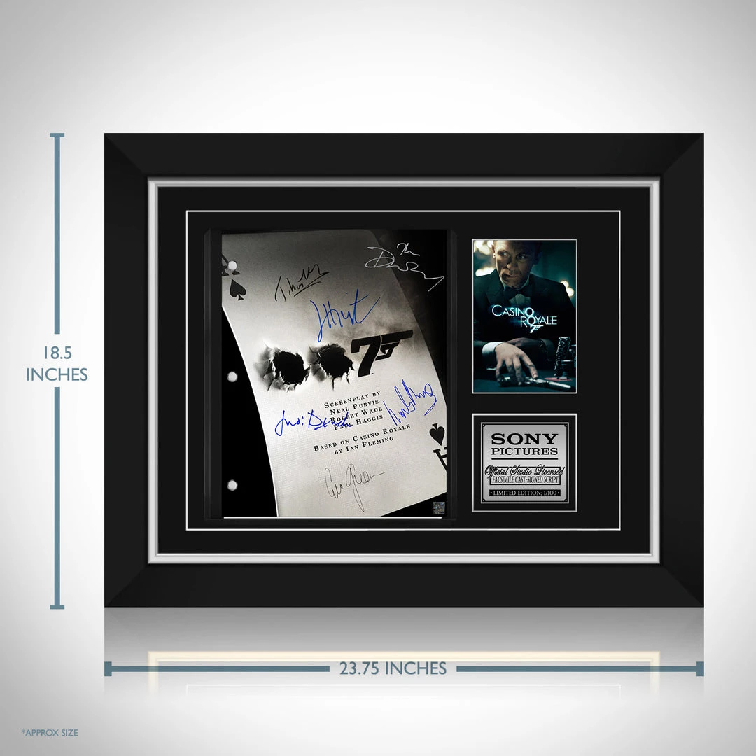 RARE-T James Bond Casino Royale Script Limited Signature Edition Studio Licensed Custom Frame 8 RARE-T James Bond Casino Royale Script Limited Signature Edition Studio Licensed Custom Frame