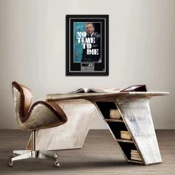 RARE-T James Bond No Time To Die Mini Poster Limited Signature Edition Studio Licensed Custom Frame