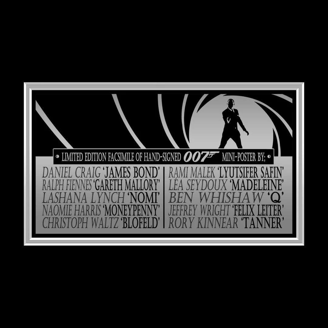 RARE-T James Bond No Time To Die Mini Poster Limited Signature Edition Studio Licensed Custom Frame 6 RARE-T James Bond No Time To Die Mini Poster Limited Signature Edition Studio Licensed Custom Frame