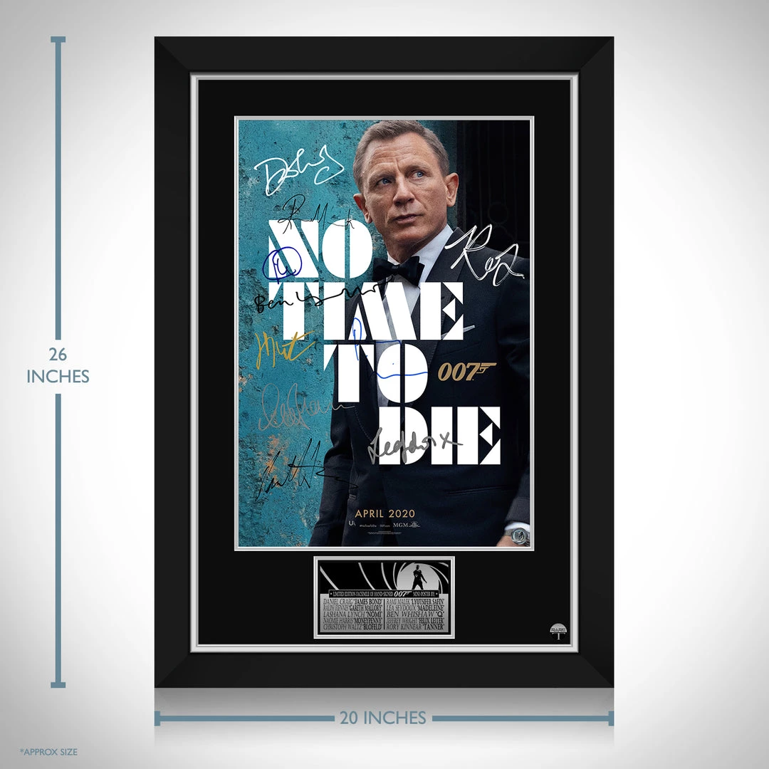 RARE-T James Bond No Time To Die Mini Poster Limited Signature Edition Studio Licensed Custom Frame 3 RARE-T James Bond No Time To Die Mini Poster Limited Signature Edition Studio Licensed Custom Frame