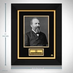 RARE-T President James A. Garfield Photo Limited Signature Edition Studio Licensed Custom Frame Limited Edition Frames