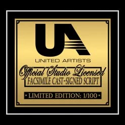 RARE-T Limited Edition Frames James Bond Goldfinger Script Limited Signature Edition Studio Licensed Custom Frame