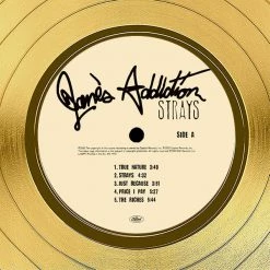 RARE-T Jane's Addiction - Strays Gold LP Limited Signature Edition Studio Licensed Custom Frame