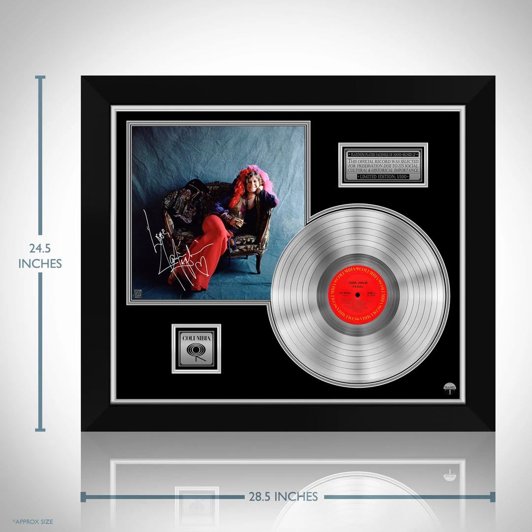 RARE-T Janis Joplin - Pearl Platinum LP Limited Signature Edition Studio Licensed Custom Frame 3 RARE-T Janis Joplin - Pearl Platinum LP Limited Signature Edition Studio Licensed Custom Frame