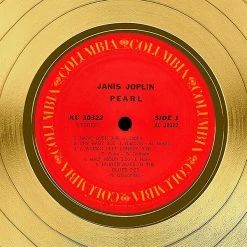 RARE-T Janis Joplin Pearl Gold LP Limited Signature Edition Studio Licensed Custom Frame Limited Edition Frames