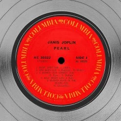 RARE-T Janis Joplin - Pearl Platinum LP Limited Signature Edition Studio Licensed Custom Frame 14 RARE-T Janis Joplin - Pearl Platinum LP Limited Signature Edition Studio Licensed Custom Frame