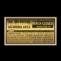 RARE-T Jaws Movie Mini Poster Limited Signature Edition Studio Licensed Custom Frame