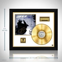 RARE-T Jay-Z The Blueprint Gold LP Limited Signature Edition Studio Licensed Custom Frame
