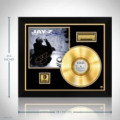 RARE-T Jay-Z The Blueprint Gold LP Limited Signature Edition Studio Licensed Black Custom Frame Limited Edition Frames