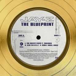 RARE-T Jay-Z The Blueprint Gold LP Limited Signature Edition Studio Licensed Black Custom Frame Limited Edition Frames
