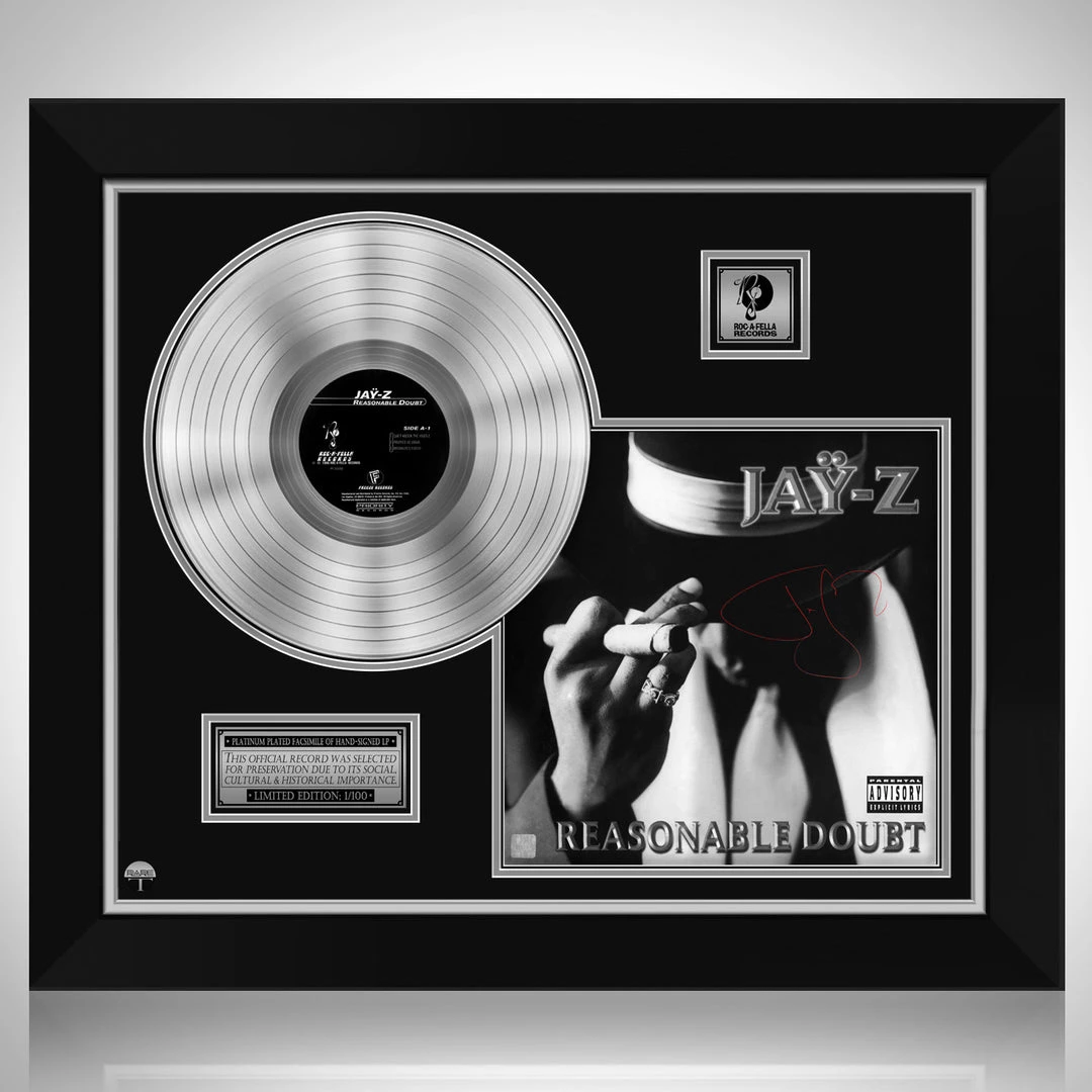 RARE-T Limited Edition Frames Jay-Z Reasonable Doubt Platinum LP Limited Signature Edition Studio Licensed Custom Frame 1 RARE-T Limited Edition Frames Jay-Z Reasonable Doubt Platinum LP Limited Signature Edition Studio Licensed Custom Frame