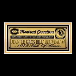 RARE-T Montreal Canadiens - Jean Beliveau Photo Limited Signature Edition Studio Licensed Custom Frame