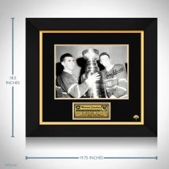 RARE-T Sports Memorabilia Montreal Canadiens Jean Beliveau Stanley Cup Photo Limited Signature Edition Studio Licensed Custom Frame