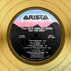 Rare-T The Jeff Healey Band - See The Light Gold LP Limited Signature Edition Studio Licensed Custom Frame Limited Edition Frames