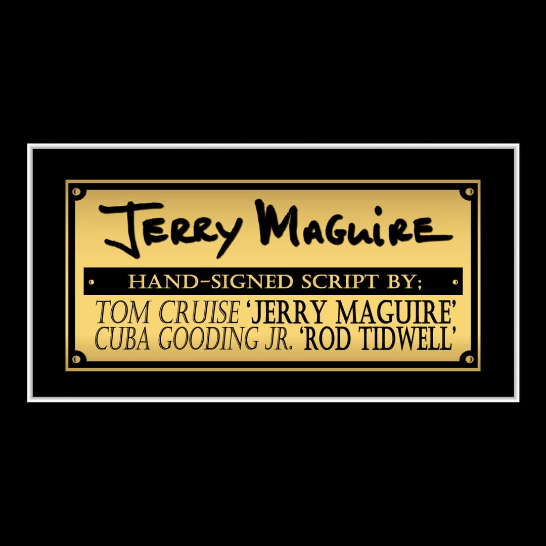 APW Signed Memorabilia Jerry Maguire - Hand-Signed Script By Tom Cruise & Cuba Gooding Jr. Custom Frame 6 APW Signed Memorabilia Jerry Maguire - Hand-Signed Script By Tom Cruise & Cuba Gooding Jr. Custom Frame