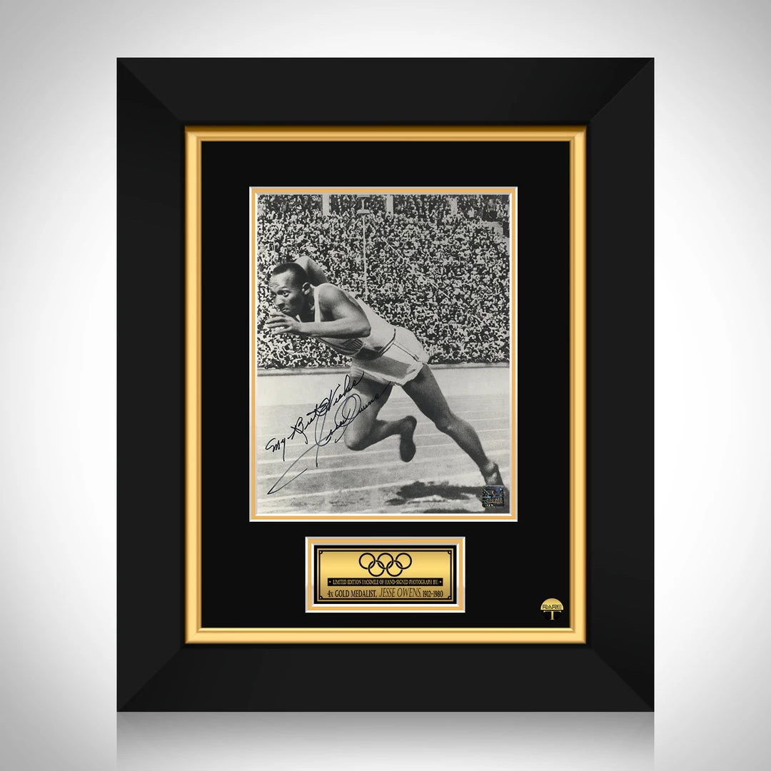 RARE-T Jesse Owens Photo Limited Signature Edition Studio Licensed Custom Frame 1 RARE-T Jesse Owens Photo Limited Signature Edition Studio Licensed Custom Frame