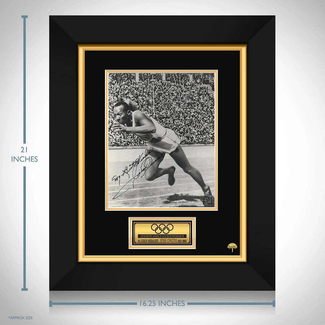 RARE-T Jesse Owens Photo Limited Signature Edition Studio Licensed Custom Frame 3 RARE-T Jesse Owens Photo Limited Signature Edition Studio Licensed Custom Frame