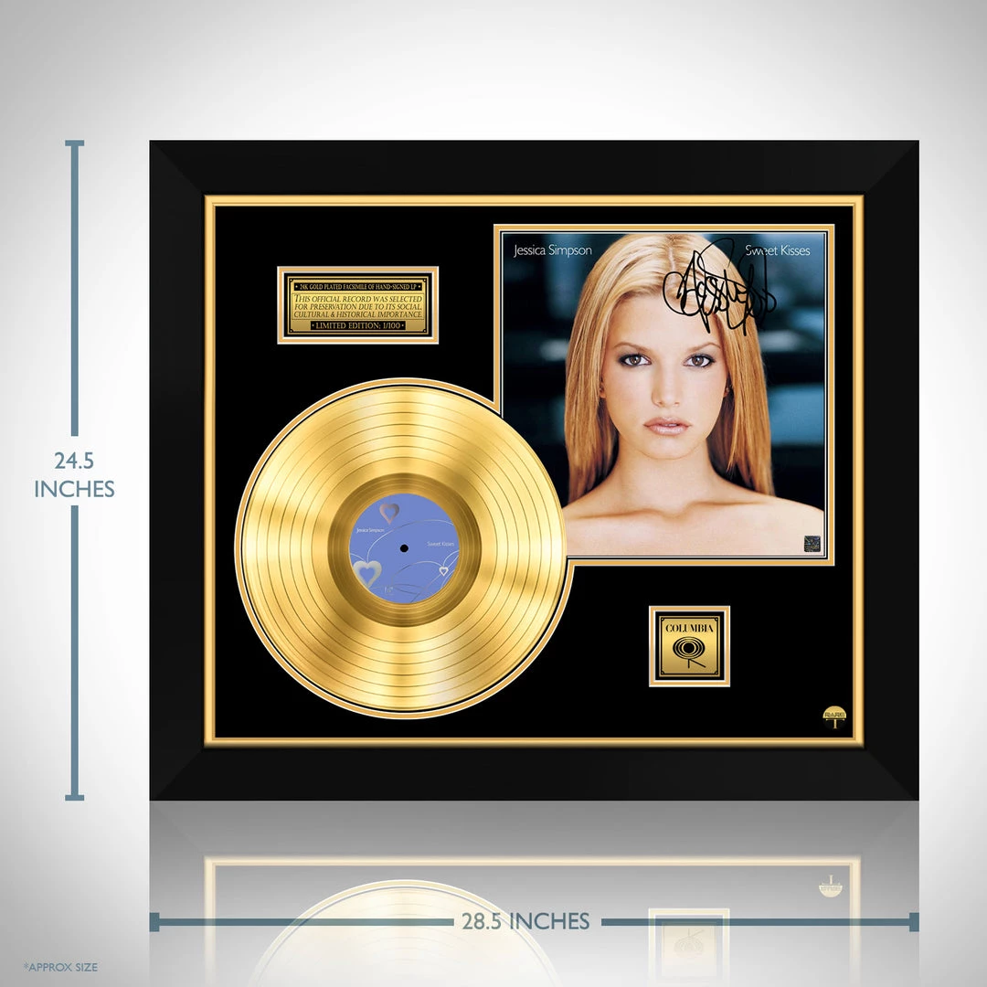 G.R.O. Jessica Simpson - Sweet Kisses Gold LP Limited Signature Edition Studio Licensed Custom Frame Limited Edition Frames 3 G.R.O. Jessica Simpson - Sweet Kisses Gold LP Limited Signature Edition Studio Licensed Custom Frame Limited Edition Frames