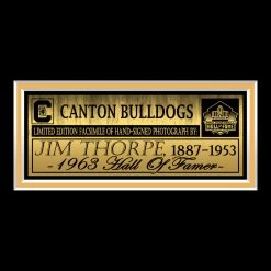RARE-T Limited Edition Frames Canton Bulldogs - Jim Thorpe Photo Limited Signature Edition Studio Licensed Custom Frame