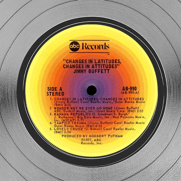 RARE-T Jimmy Buffett - Changes In Latitudes, Changes In Attitude Platinum LP Limited Signature Edition Studio Licensed Custom Frame Limited Edition Frames 6 RARE-T Jimmy Buffett - Changes In Latitudes, Changes In Attitude Platinum LP Limited Signature Edition Studio Licensed Custom Frame Limited Edition Frames