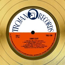 RARE-T Limited Edition Frames Jimmy Cliff - Self-titled Gold LP Limited Signature Edition Studio Licensed Custom Frame