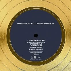 RARE-T Limited Edition Frames Jimmy Eat World - Bleed American Gold LP Limited Signature Edition Studio Licensed Custom Frame