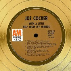 RARE-T Joe Cocker - With A Little Help From Friends Gold LP Limited Signature Edition Studio Licensed Custom Frame Limited Edition Frames