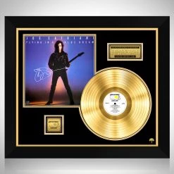 RARE-T Joe Satriani - Flying In A Blue Dream Gold LP Limited Signature Edition Studio Licensed Custom Frame