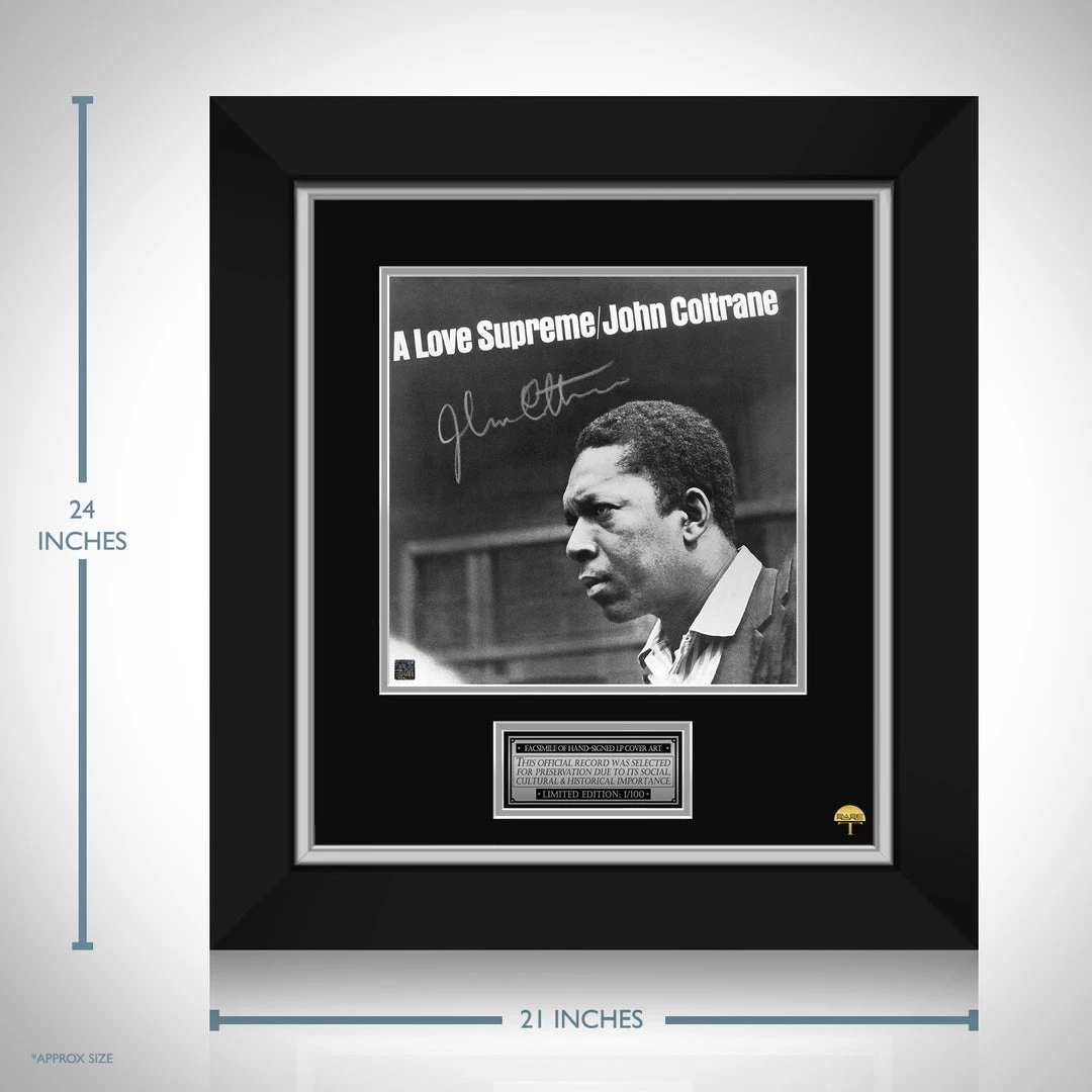 RARE-T Limited Edition Frames John Coltrane - A Love Supreme LP Cover Limited Signature Edition Studio Licensed Custom Frame 3 RARE-T Limited Edition Frames John Coltrane - A Love Supreme LP Cover Limited Signature Edition Studio Licensed Custom Frame
