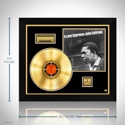 RARE-T Limited Edition Frames John Coltrane - A Love Supreme Gold LP Limited Signature Edition Studio Licensed Custom Frame
