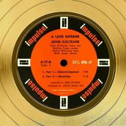 RARE-T Limited Edition Frames John Coltrane - A Love Supreme Gold LP Limited Signature Edition Studio Licensed Custom Frame