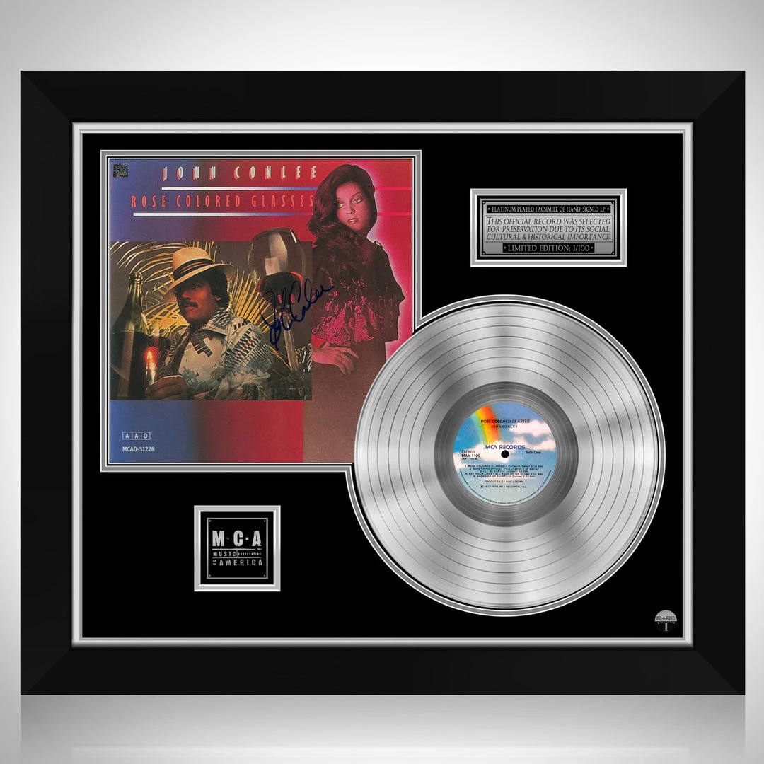 RARE-T John Conlee - Rose Colored Glasses Platinum LP Limited Signature Edition Studio Licensed Custom Frame 1 RARE-T John Conlee - Rose Colored Glasses Platinum LP Limited Signature Edition Studio Licensed Custom Frame