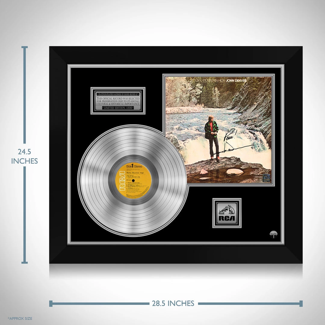 RARE-T John Denver - Rocky Mountain High Platinum LP Limited Signature Edition Studio Licensed Custom Frame 3 RARE-T John Denver - Rocky Mountain High Platinum LP Limited Signature Edition Studio Licensed Custom Frame