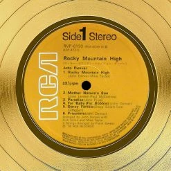 RARE-T John Denver Rocky Mountain High Gold LP Limited Signature Edition Studio Licensed Custom Frame Limited Edition Frames
