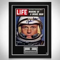 RARE-T Limited Edition Frames John Glenn Life Magazine Cover Mini Poster Limited Signature Edition Studio Licensed Custom Frame