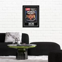 RARE-T Limited Edition Frames John Glenn Life Magazine Cover Mini Poster Limited Signature Edition Studio Licensed Custom Frame